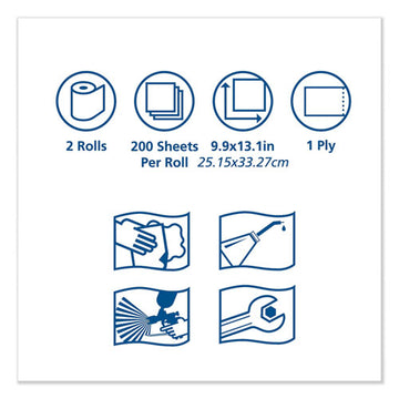 Tork® Advanced Shopmax Wiper 450, 9.9 X 13.1, White, 200-roll, 2 Rolls-carton freeshipping - TVN Wholesale